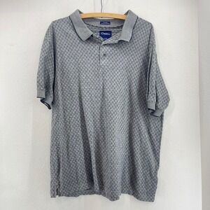 VTG Catalina Mens XL Geometric Print Short Sleeve Polo Shirt 100% Cotton